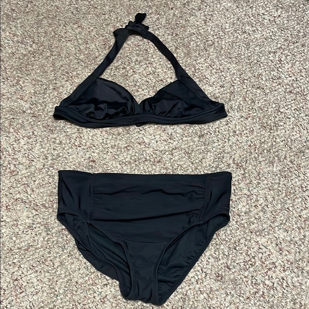 J crew high waisted Black Women's Swimwear Set